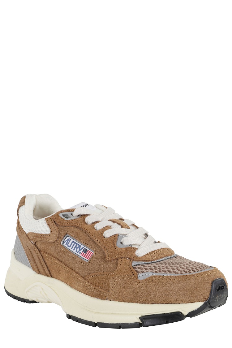 Autry Cigar Suede And Mesh Sneakers In Neutral