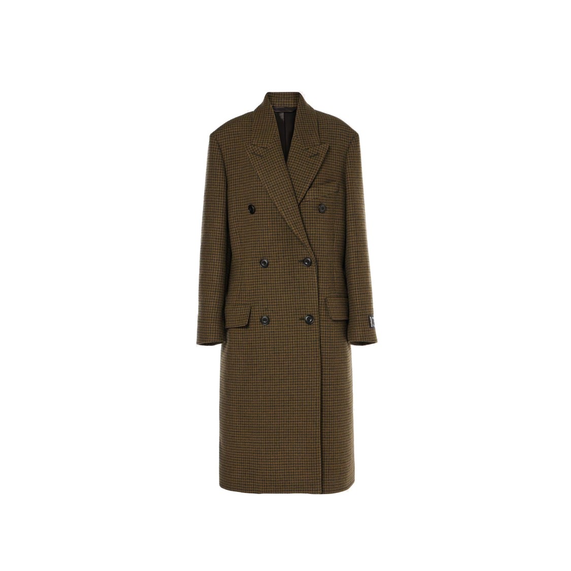 Acne Studios Checked Double Breasted Wool Blend Coat
