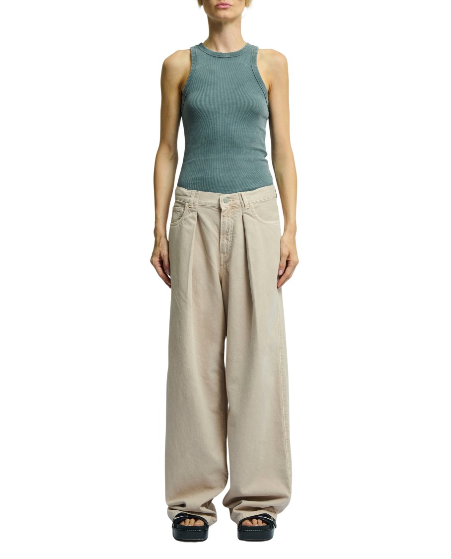 Shop Haikure Candy Twill Wide Pants In Neutrals