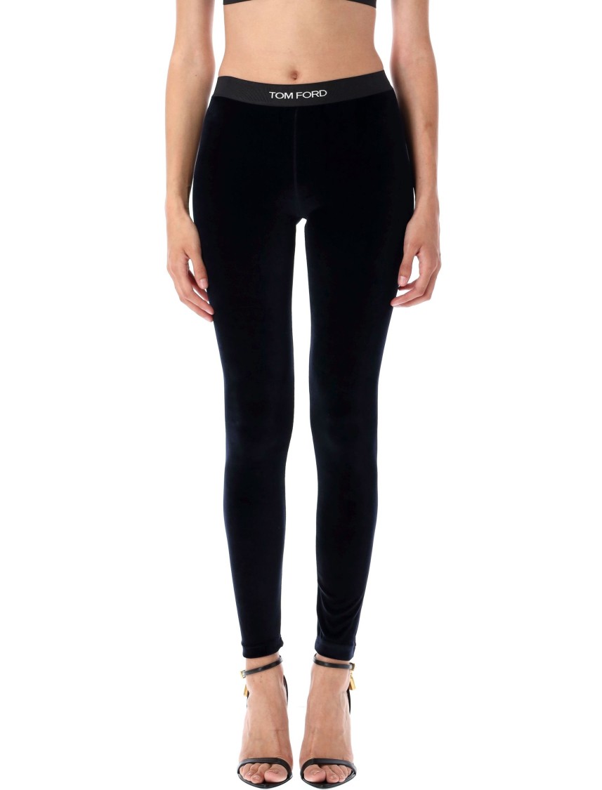 Tom Ford Branded Leggings In Black