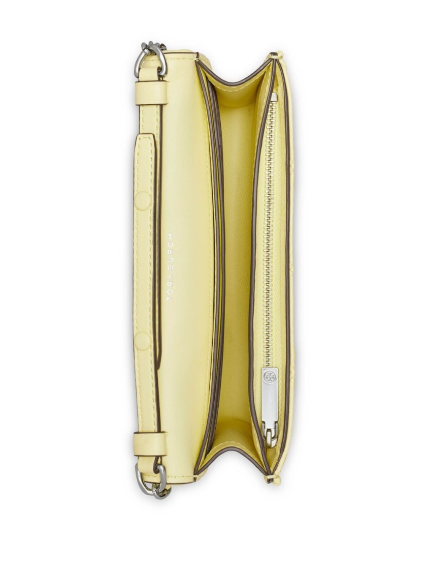Tory Burch Quilted Shoulder Bag In Yellow Lambskin In Yellow