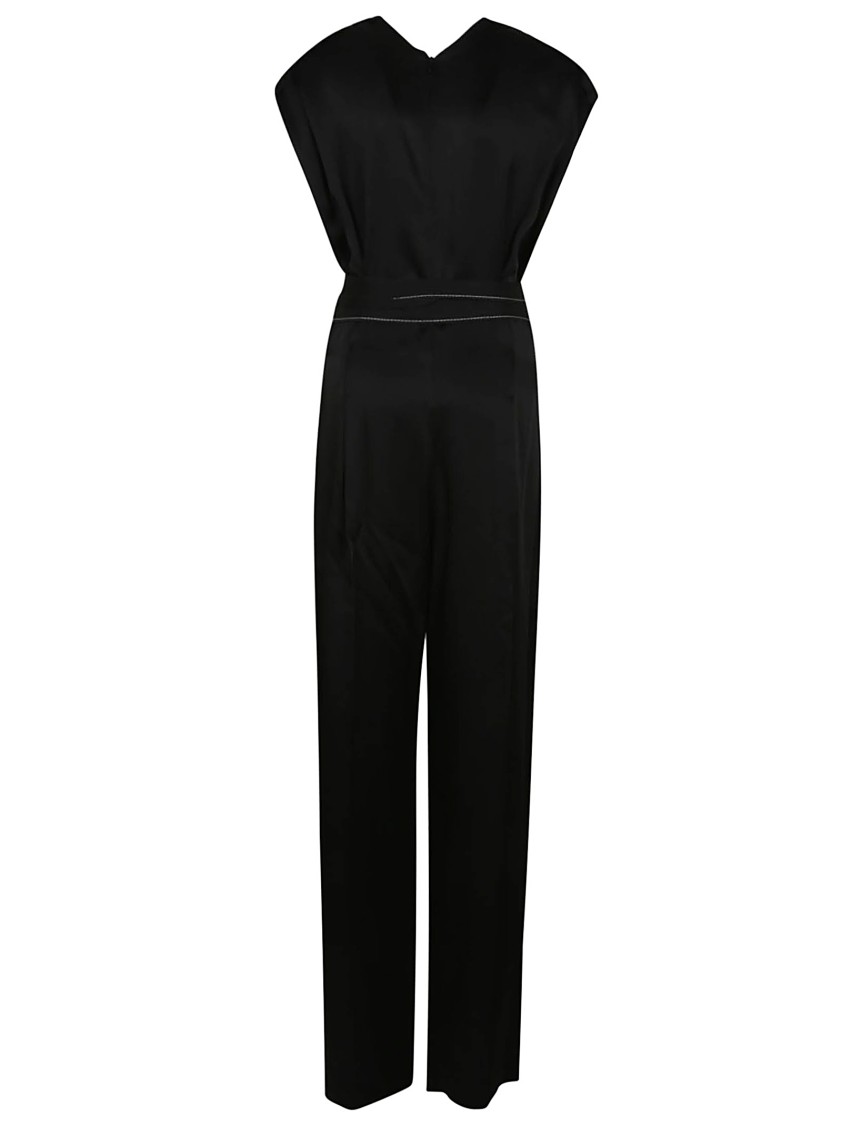 VICTORIA BECKHAM VICTORIA BECKHAM V-NECK WIDE-LEG JUMPSUIT