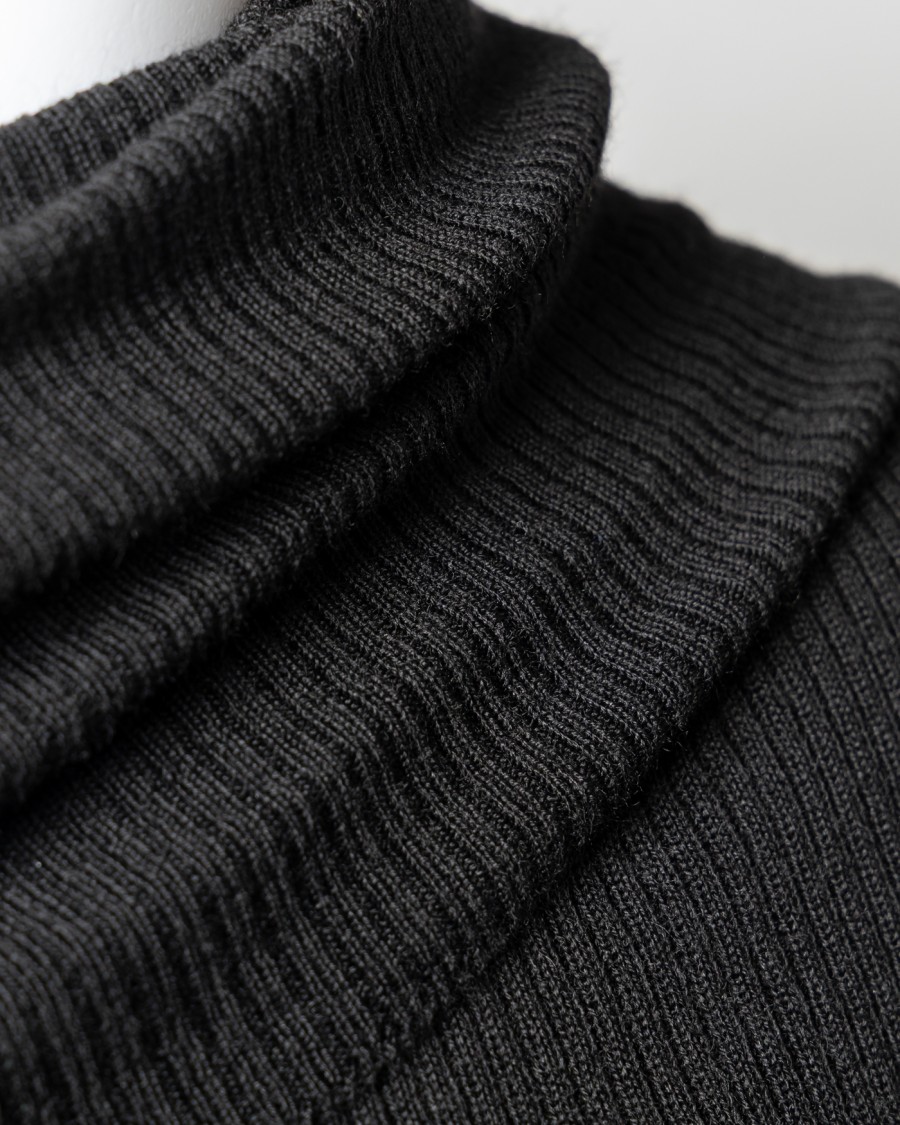 Rick Owens One-shoulder Black Ribbed Athena Top