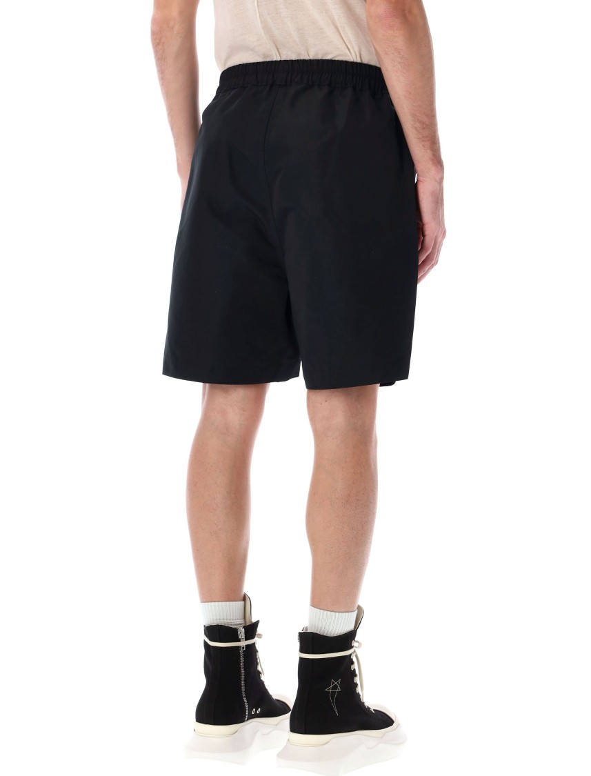 Rick Owens Dropped Crotch Black Boxers With Elastic Waistband In Black