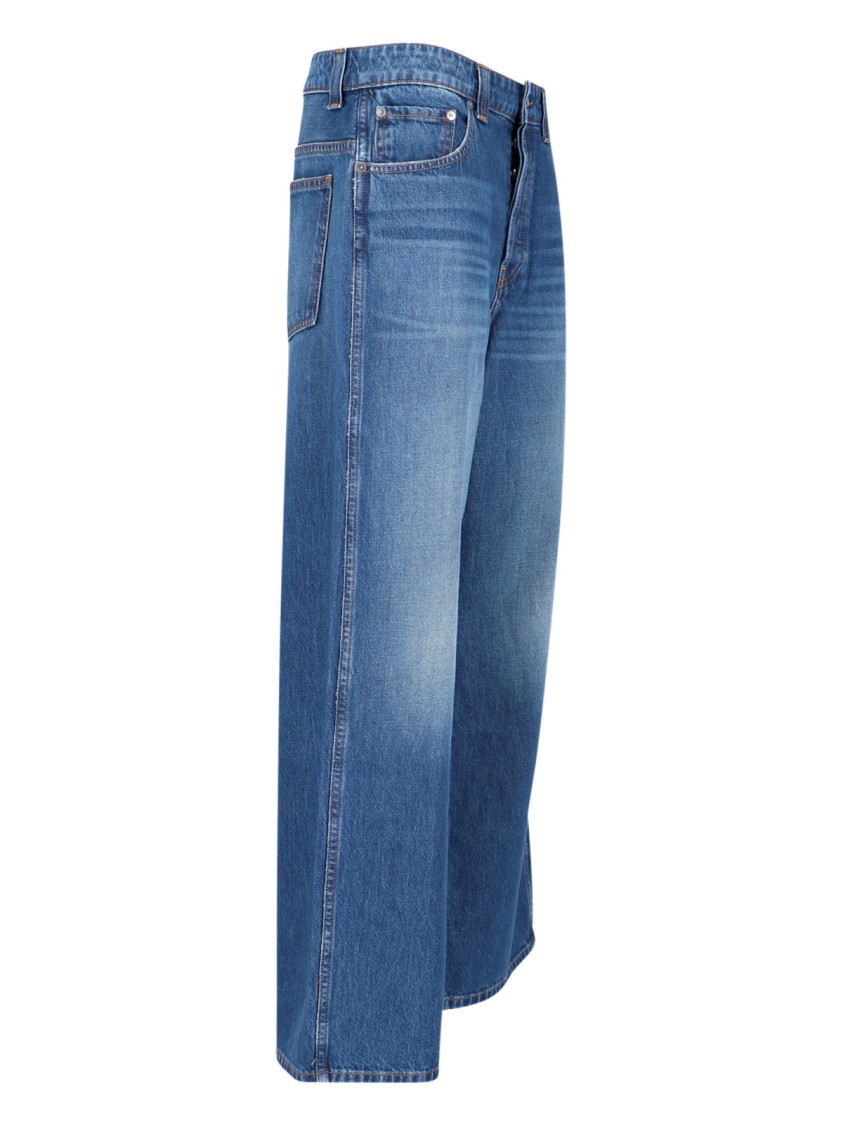 Khaite Denim Trousers With Belt Loops In Blue