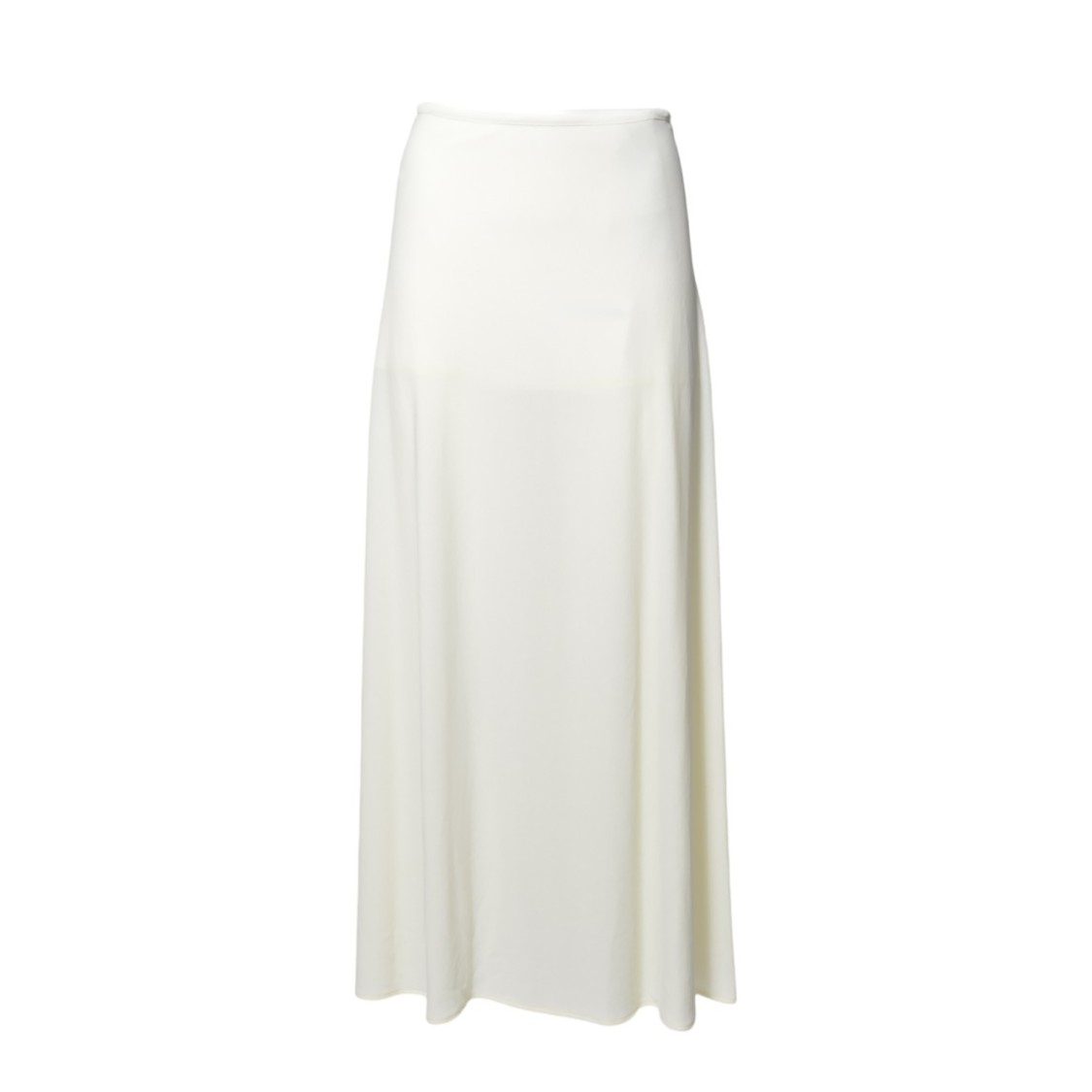 Jil Sander Midi Skirt In Fluid Viscose Crepe Chalk White In White