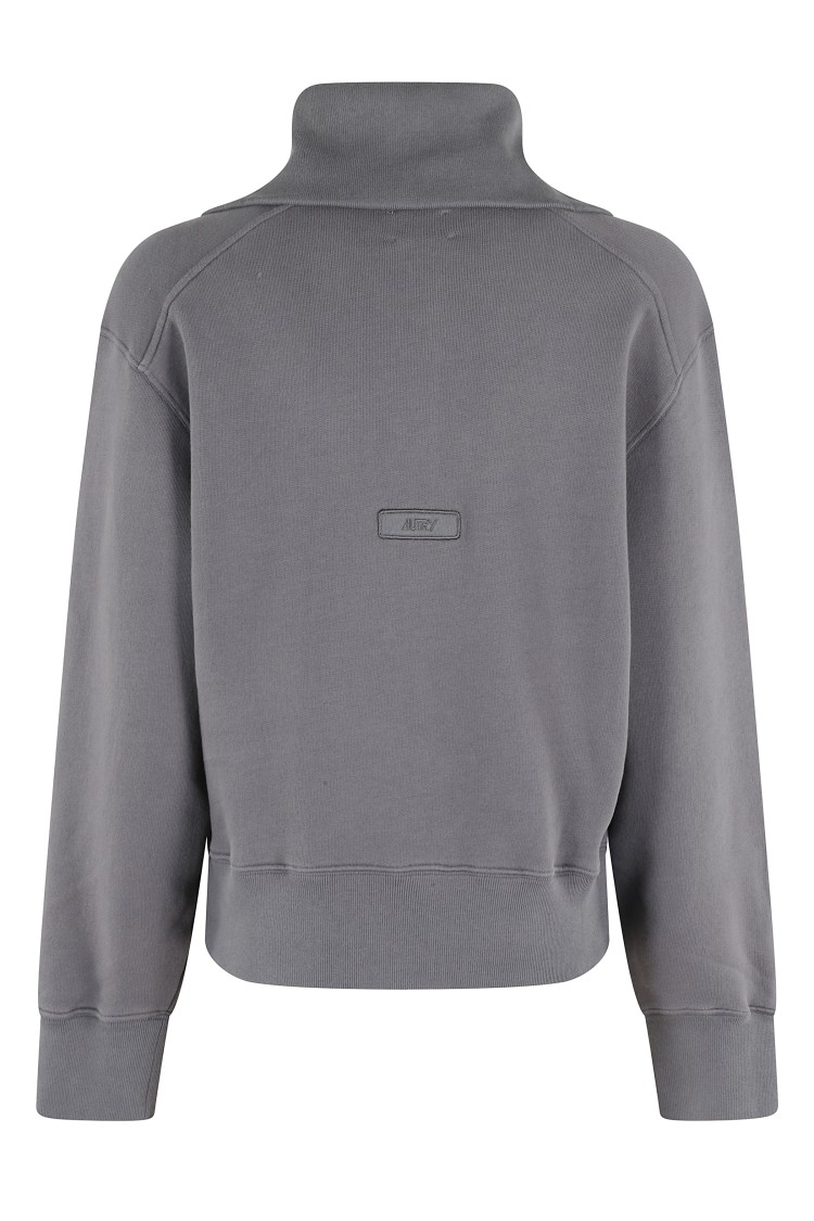 Shop Autry Boxy Grey Cotton Sweatshirt