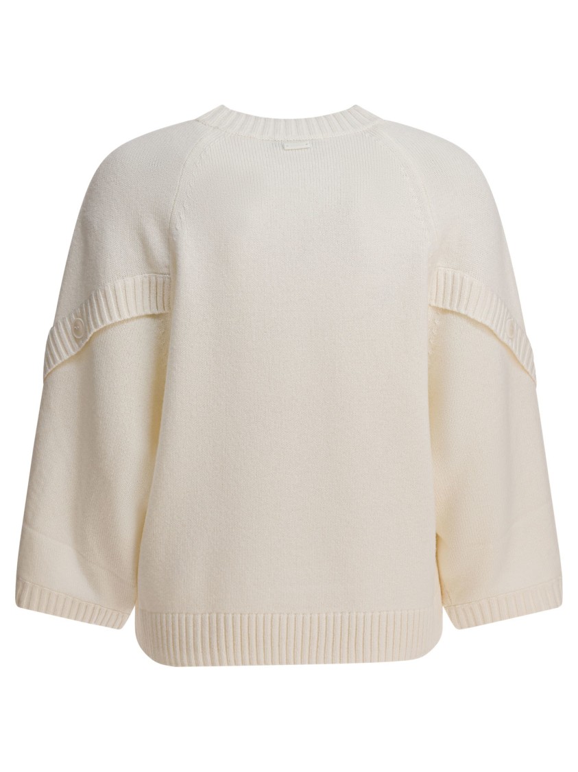 Max Mara Wool And Cashmere Over Sweater In Neutral