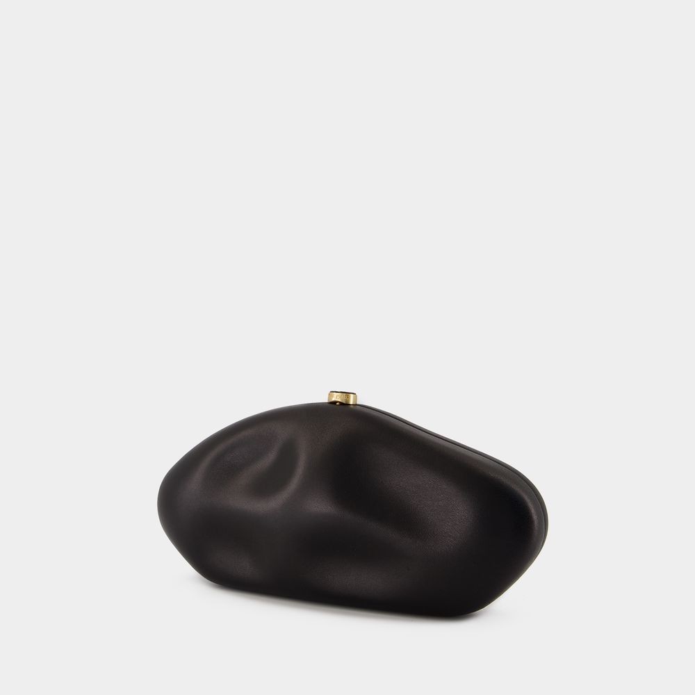 Cult Gaia The Caldera Top Clasp Fastening Clutch Bag In Black