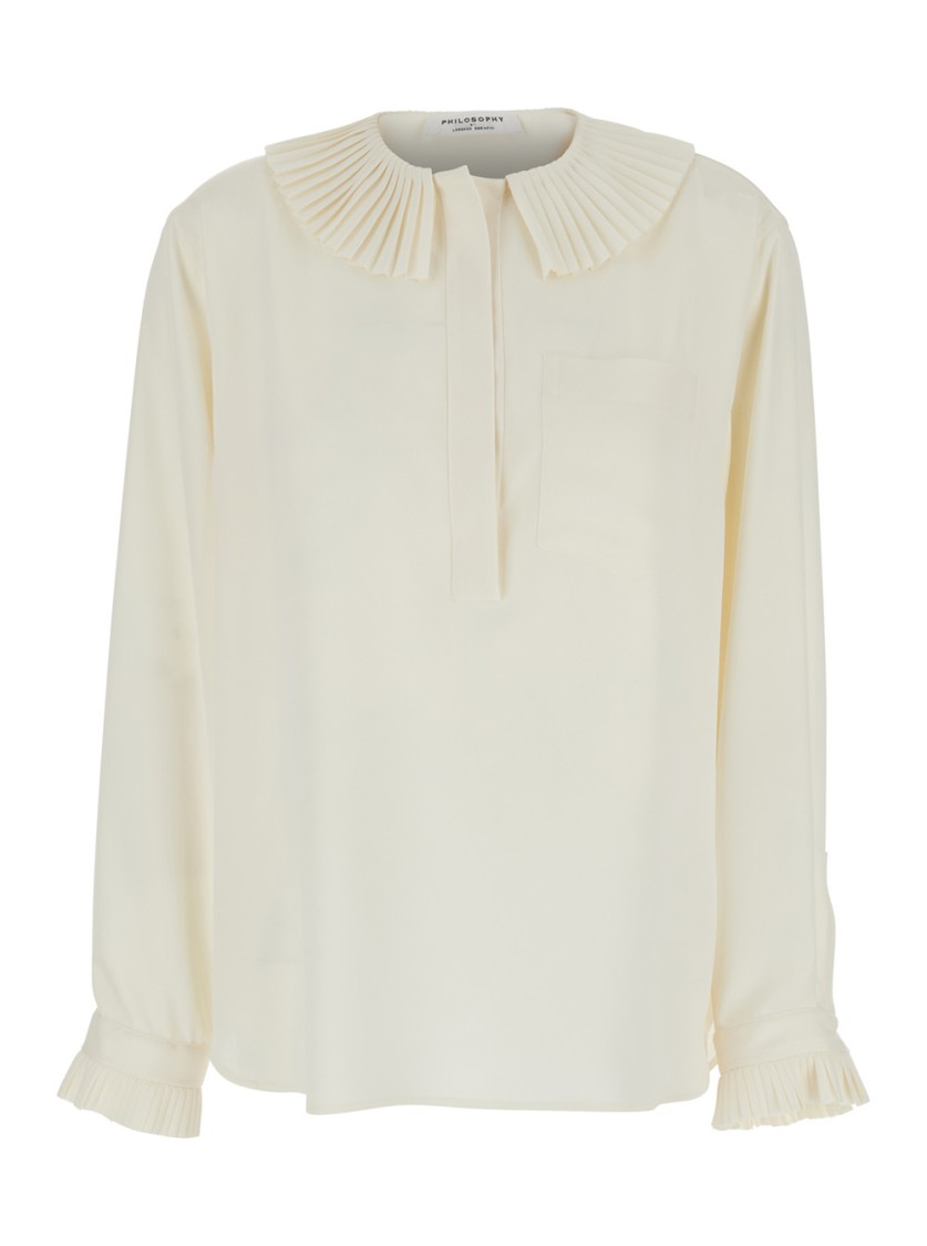 PHILOSOPHY DI LORENZO SERAFINI PHILOSOPHY DI LORENZO SERAFINI WHITE OVERSIZED SHIRT