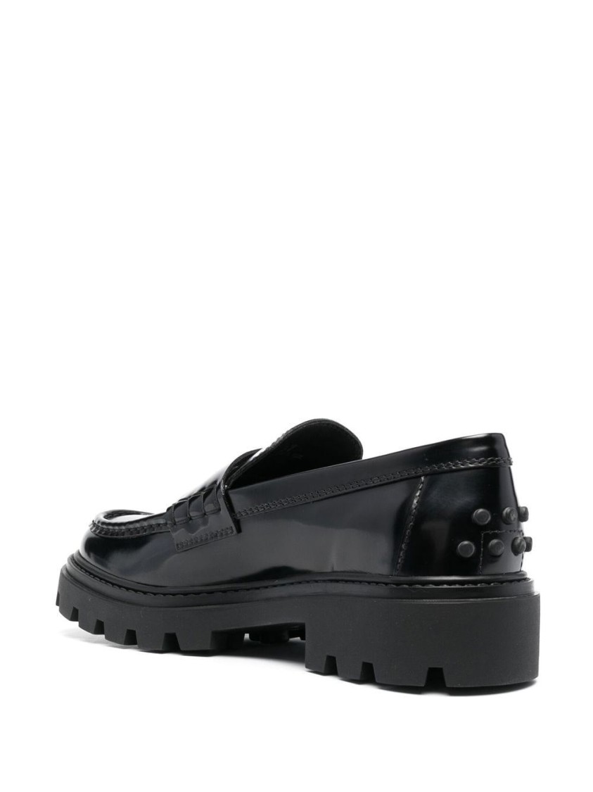 Tod's Gomma Pesante Loafers In Black