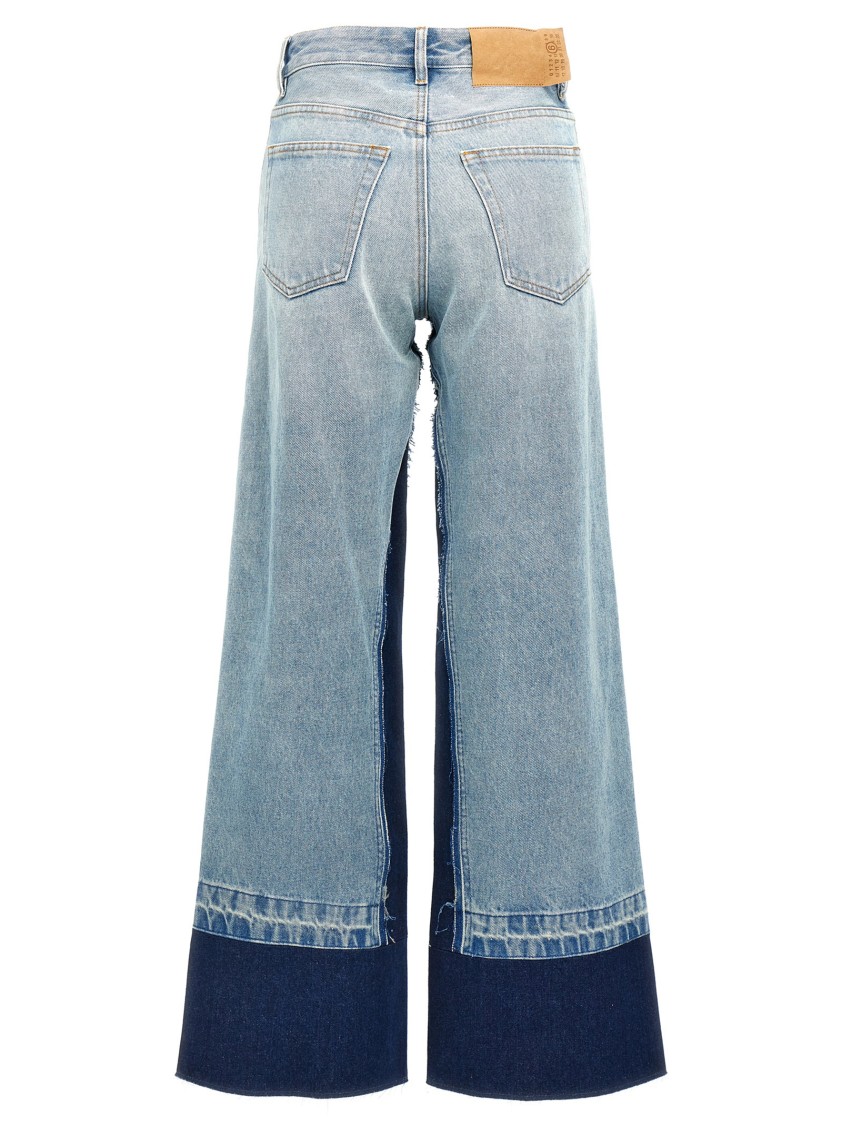 Mm6 Maison Margiela Mm6 By Maison Margiela Contrast Insert Jeans In Blue
