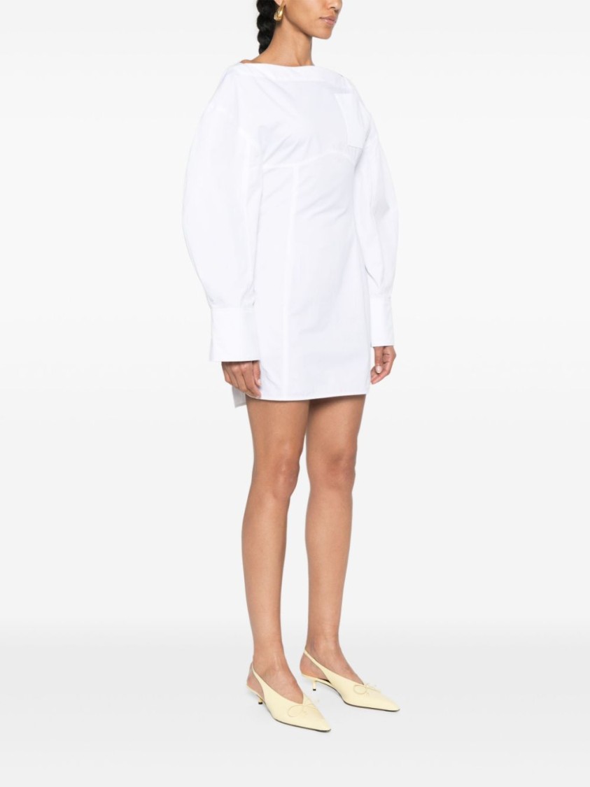 Jacquemus La Casaco Long Sleeve Cotton Shirtdress
