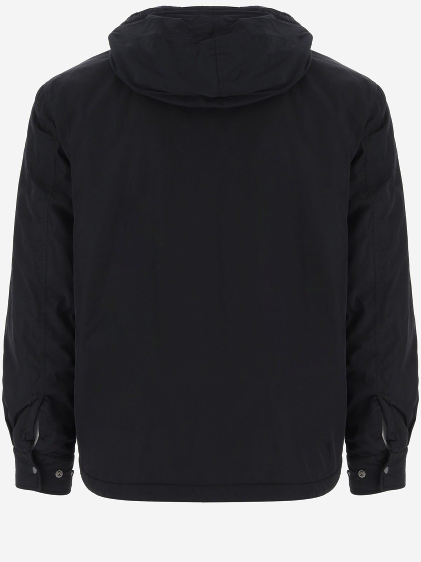 C.p. Company Adjustable Hooded Nylon Jacket In Blue