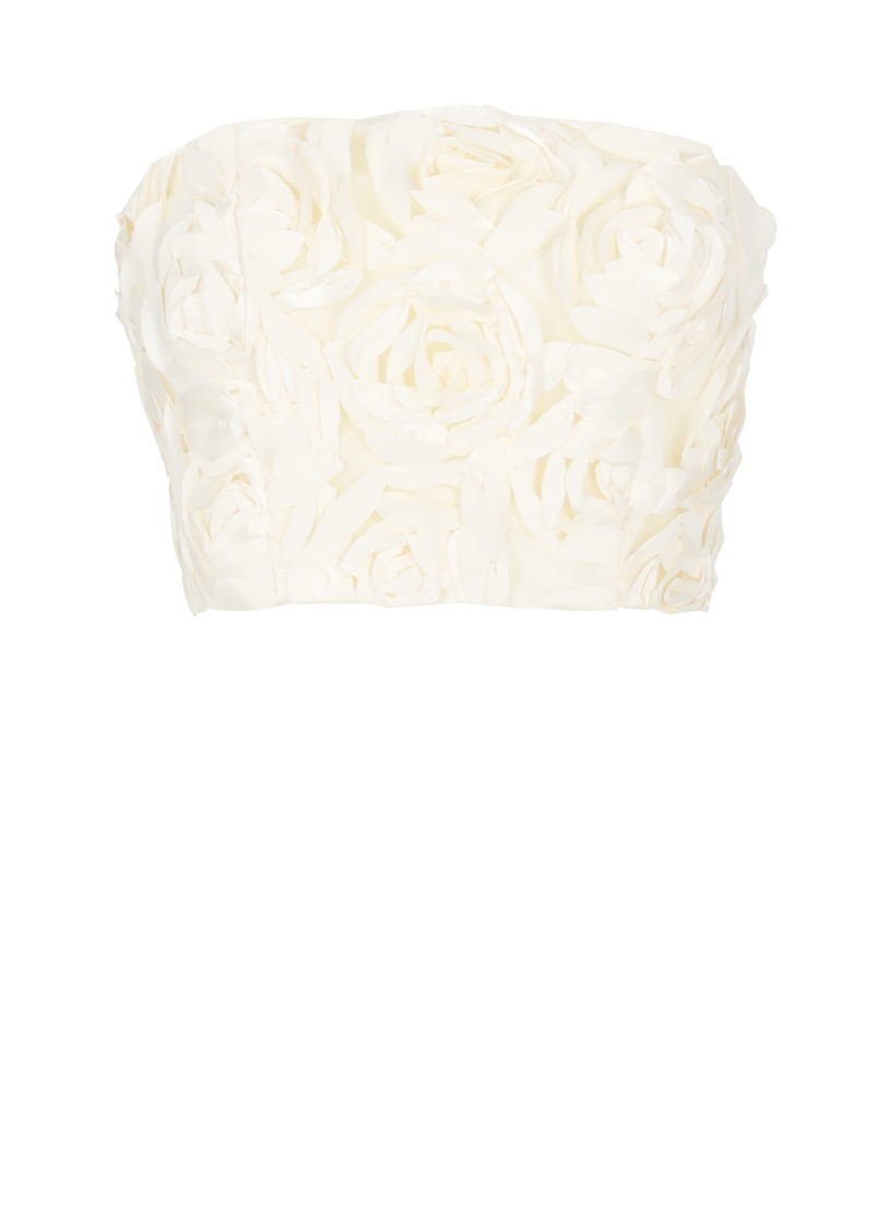 Rotate Birger Christensen Rotate Top With Roses In Neutral