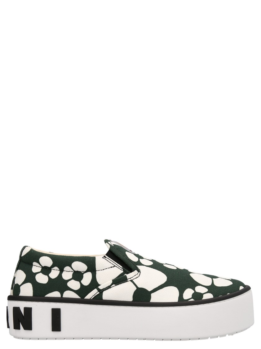 Marni Carhartt Wip X  Sneakers In Organic Cotton With Floral Print