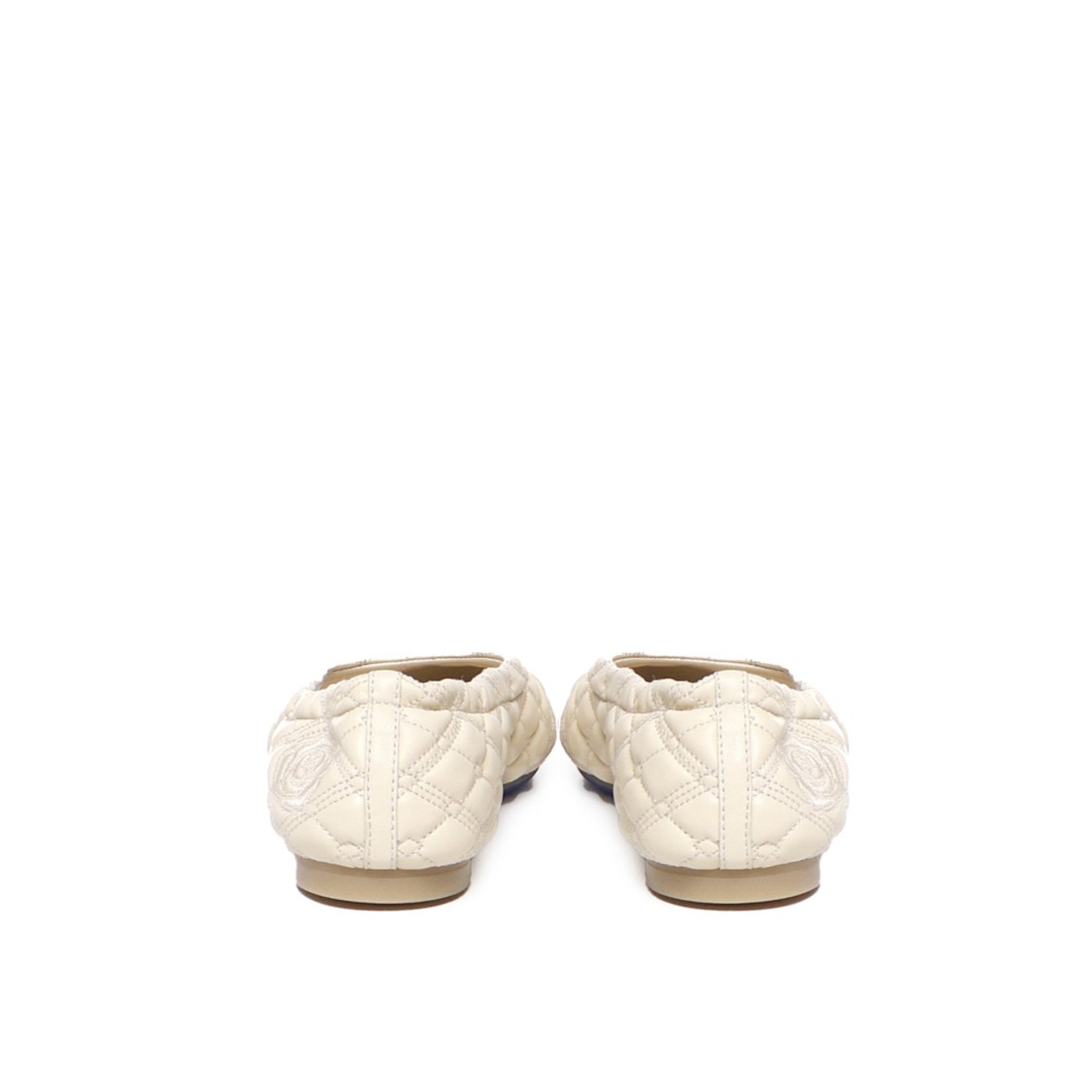 Burberry Sadler Leather Ballerina Flats Women In Neutrals