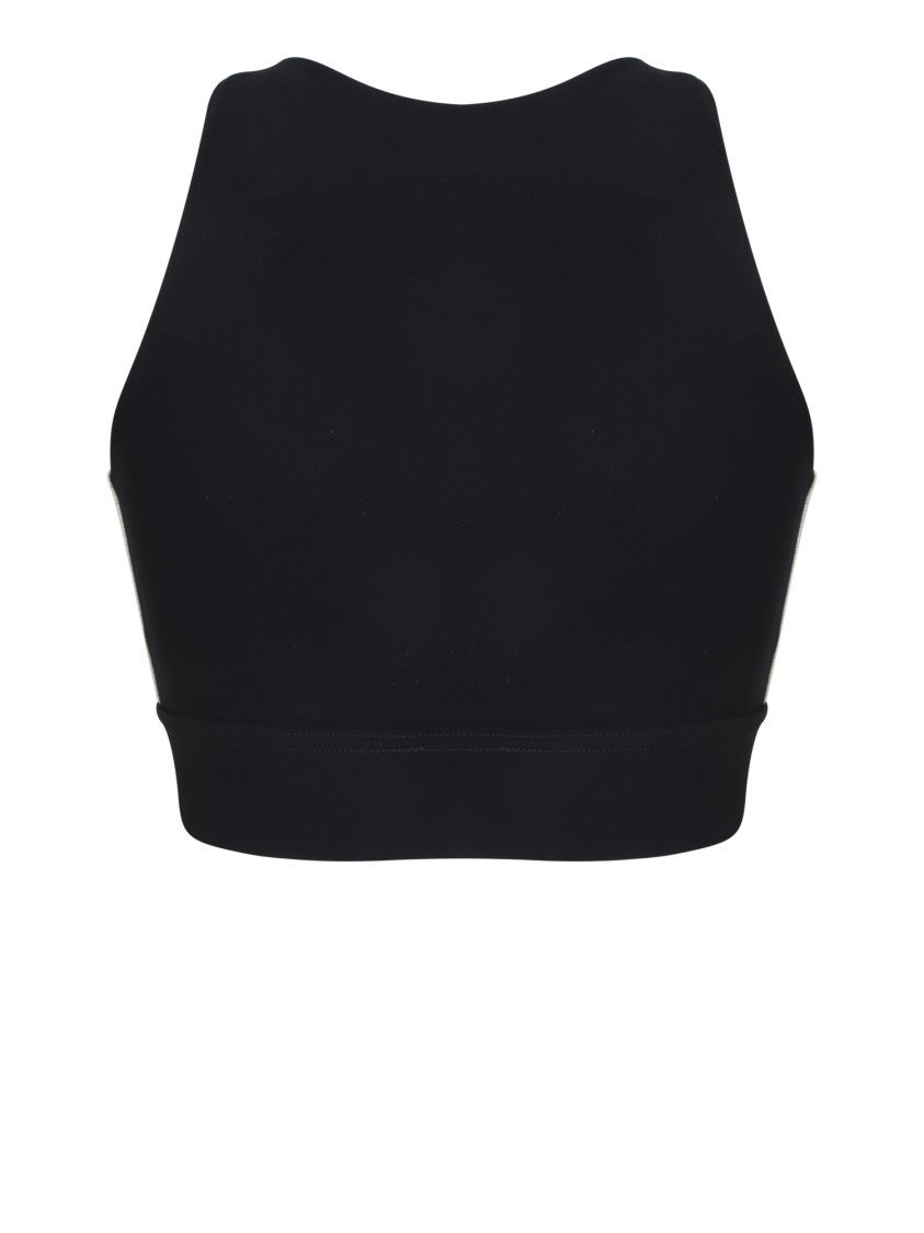 Palm Angels Black Training Crop Sport Top