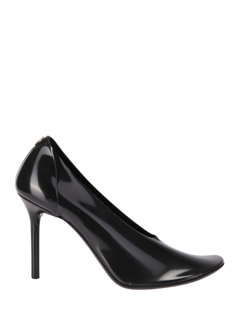 Shop Courrèges Black Stilettos In Semi-transparent Translucent Rubber