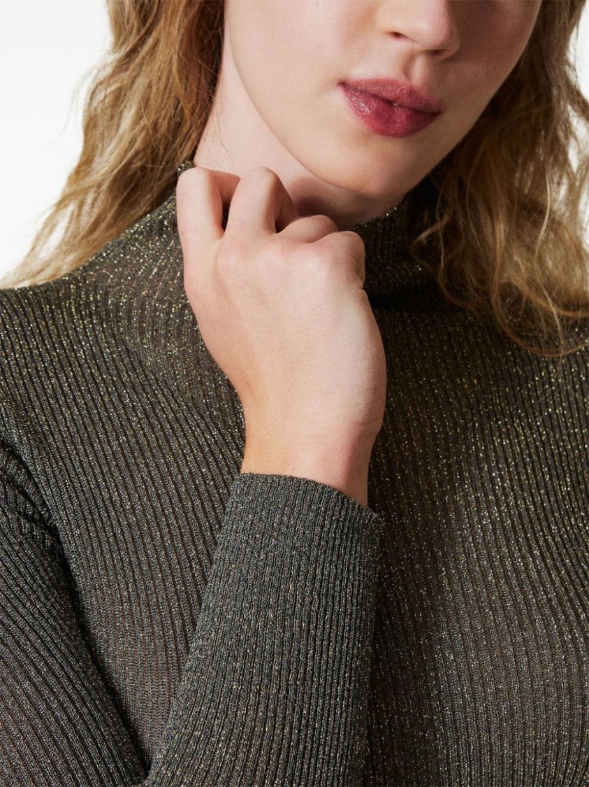 Twinset Lurex Detailing Jumper In Black