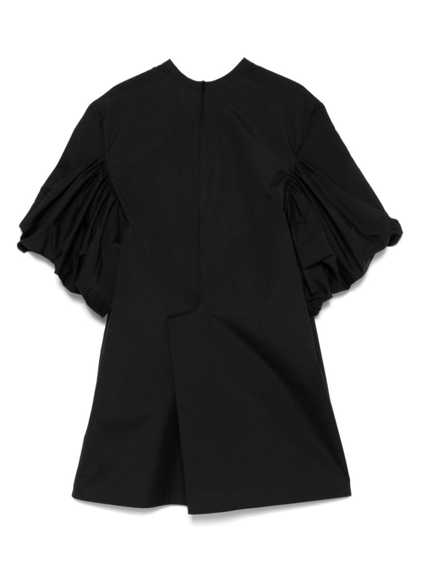 Junya Watanabe Geometric Blouse With Synthetic Leather Panels