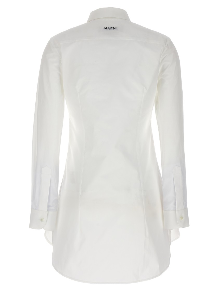 Marni Camicia In Popeline Bianco Donna In White