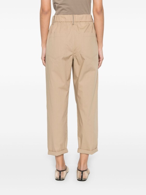 Brunello Cucinelli Light Brown Trousers With Elasticated