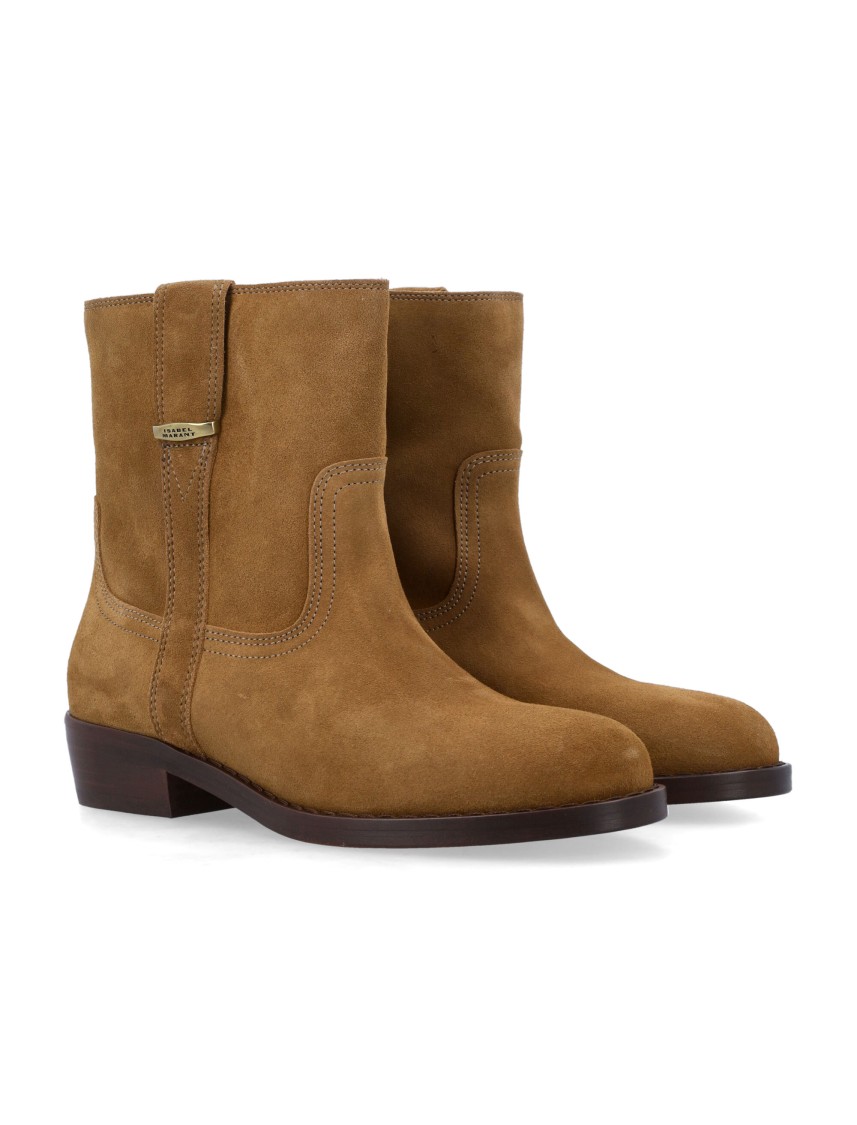 Isabel Marant Biscuit Suede Lylie Ankle Boots In Brown