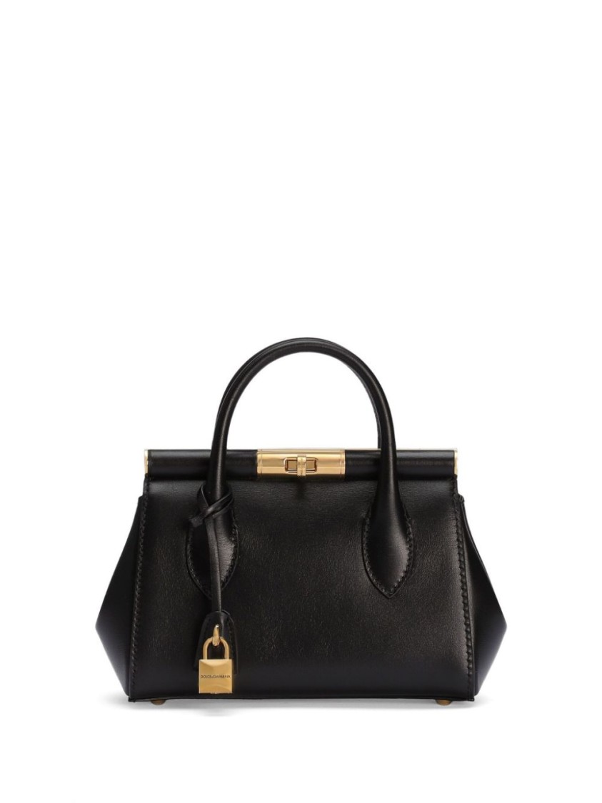Dolce & Gabbana Women Marlene Mini Leather Handbag In Black