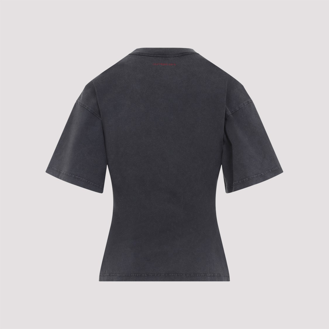 Shop Courrèges Relaxed Fit Crew Neck T-shirt In Black