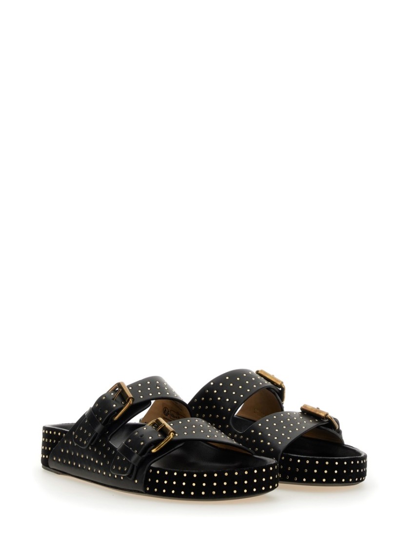 Shop Isabel Marant "lennyo" Sandals In Black