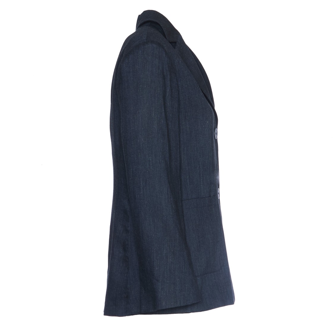 MAX MARA MAX MARA BLACK BLAZER WITH DENIM EFFECT AND TAILORED FIT