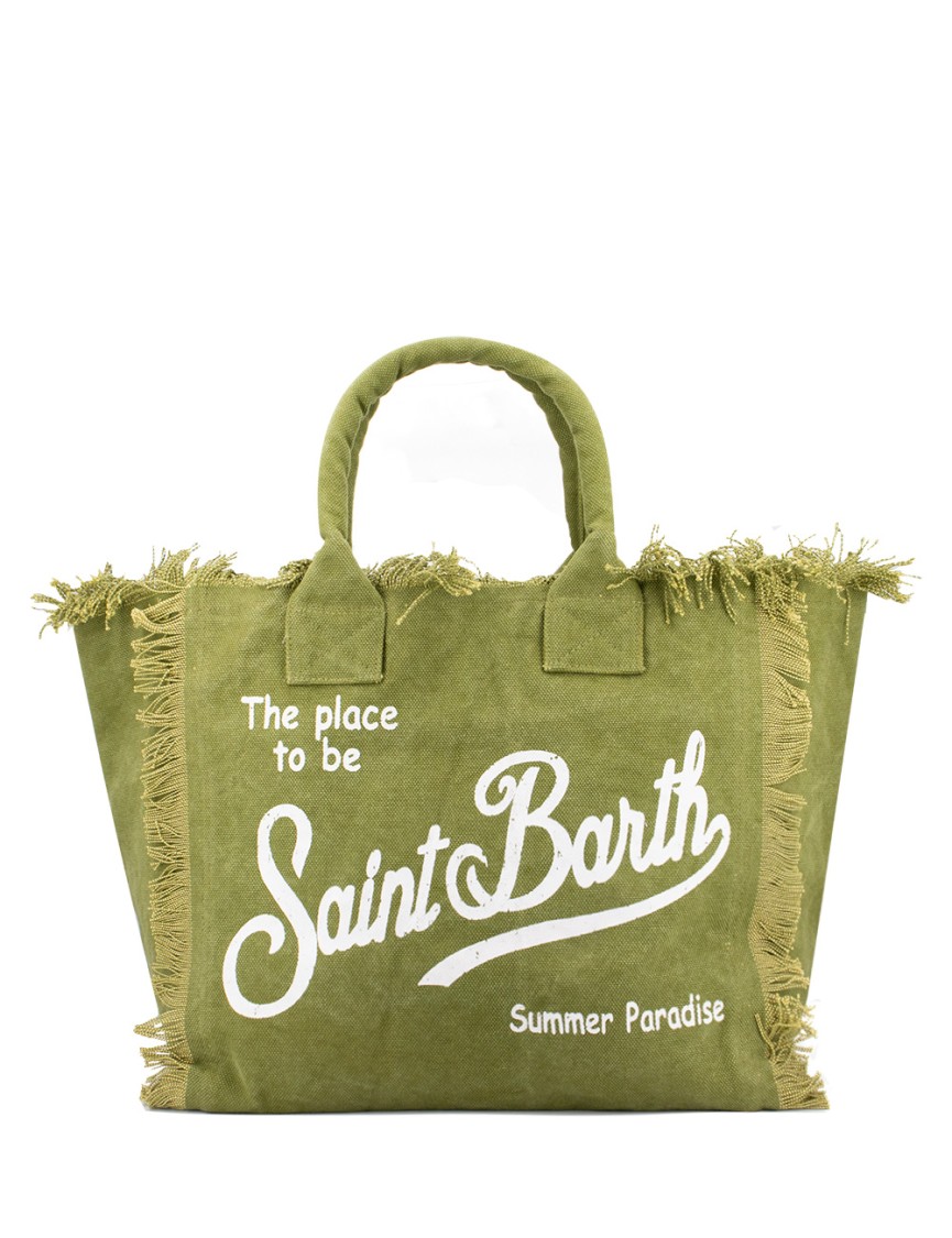 Mc2 Saint Barth Military Handbag With Fringed Design