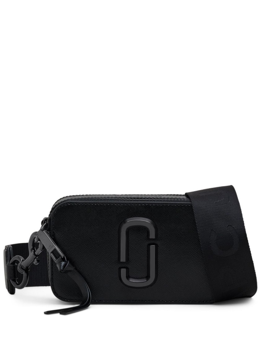 Marc Jacobs Snapshot Dtm Saffiano Leather Crossbody Bag In Black
