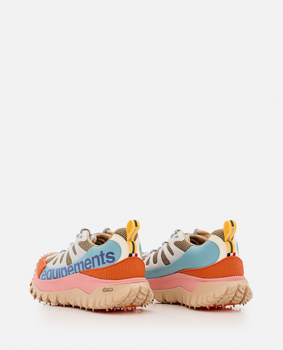 Moncler Chunky Sole Mesh Panels Pull Tab Sneakers In Multicolor
