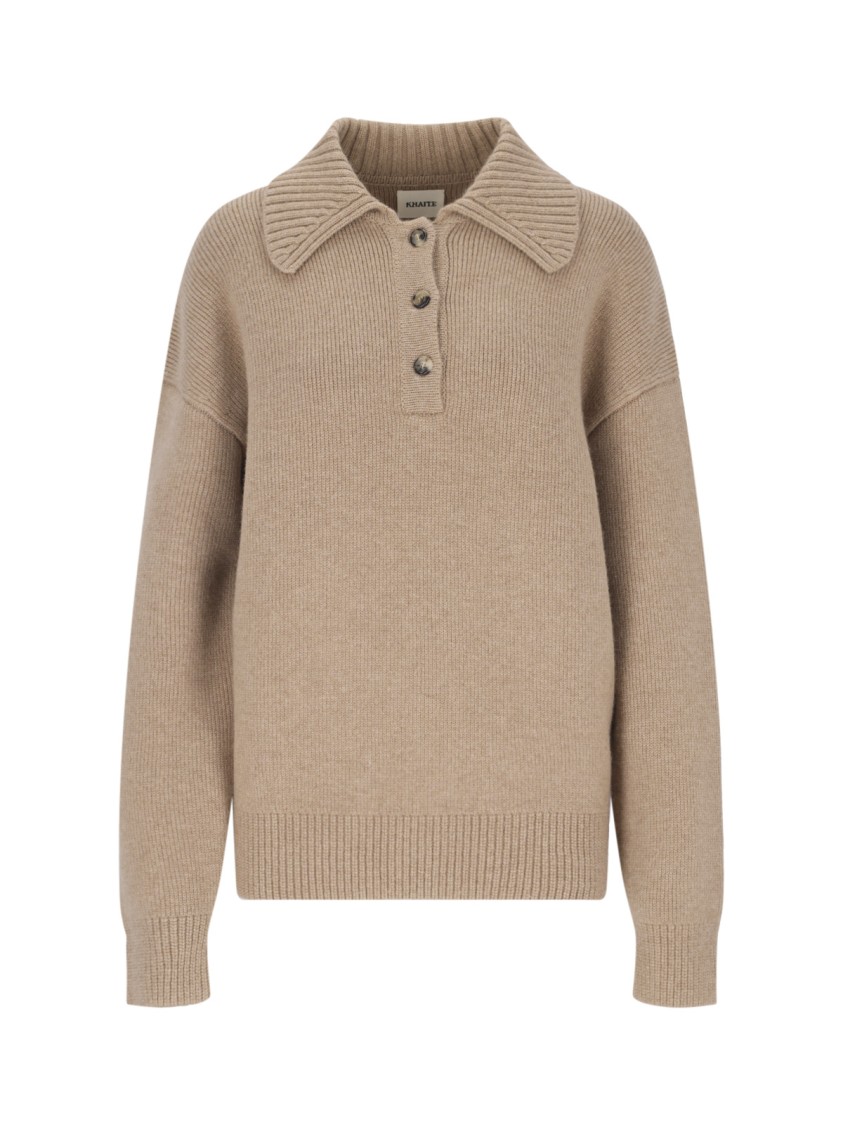Khaite "bristol" Beige Cashmere Sweater In Neutrals