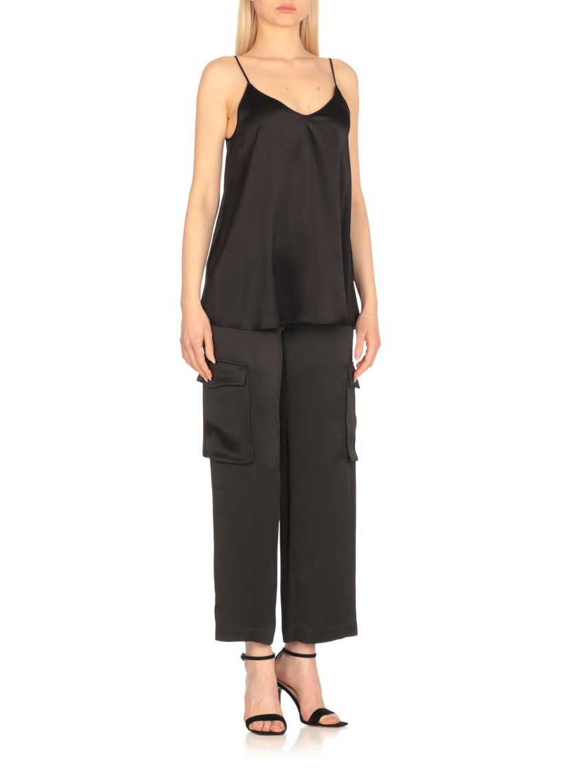 Shop Antonelli Black Silk Top