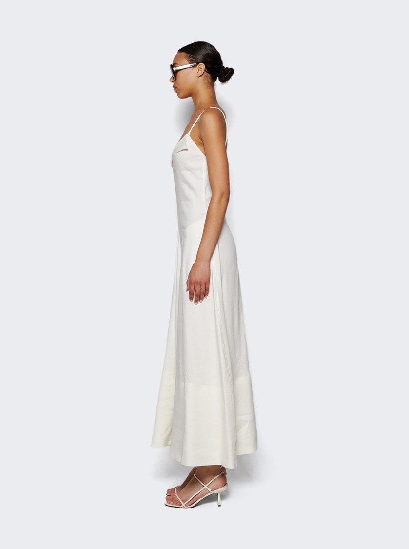 Shop Proenza Schouler Ruby Dress In Linen Pearl In White