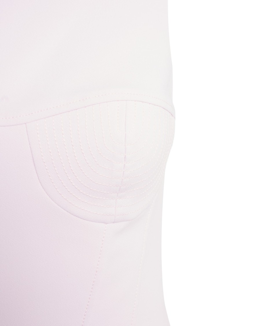 Elisabetta Franchi Sleeveless White Mini Dress With Golden Accents In White