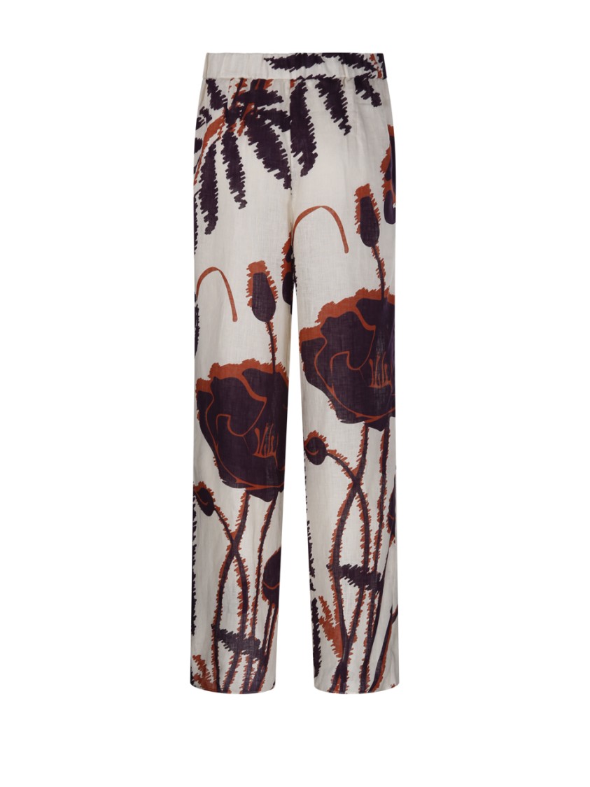 Juan De Dios Printed Wide Leg Pants In Neutrals
