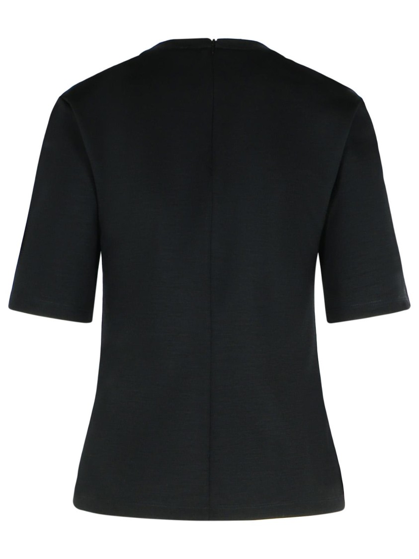 Max Mara 'peter' Black Wool T-shirt In Black
