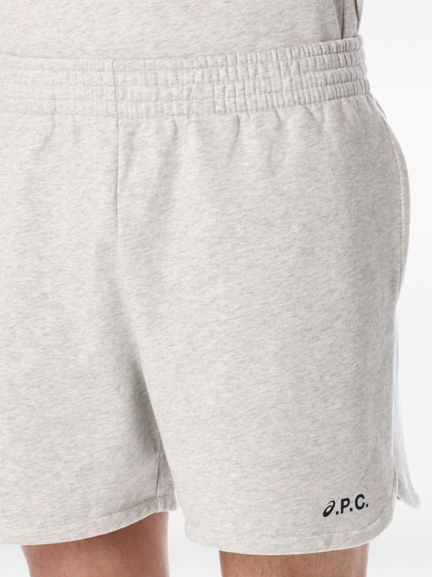 A.p.c. X Asics Short Coast Bermuda Shorts With Relaxed Fit In White