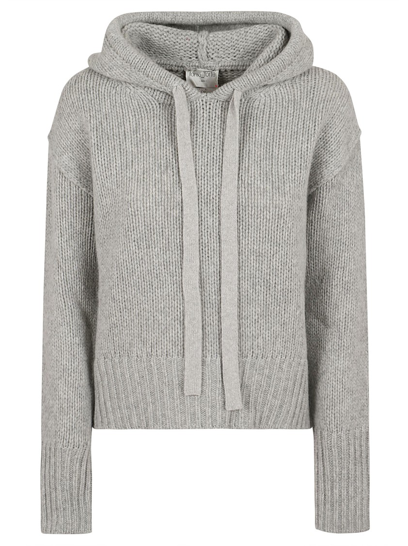 Forte Forte Forte_forte Hooded Wool Sweatshirt In White