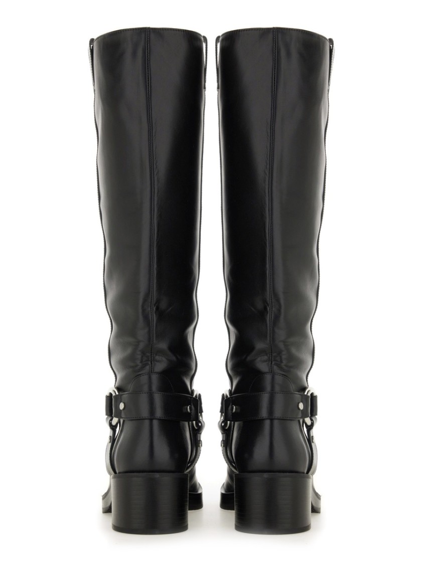 Stuart Weitzman Biker Jax Knee-high In Black