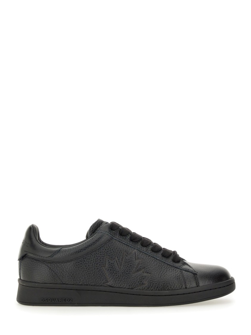 Dsquared2 Dsquared Men "maple Leaf Boxer" Sneaker In Black