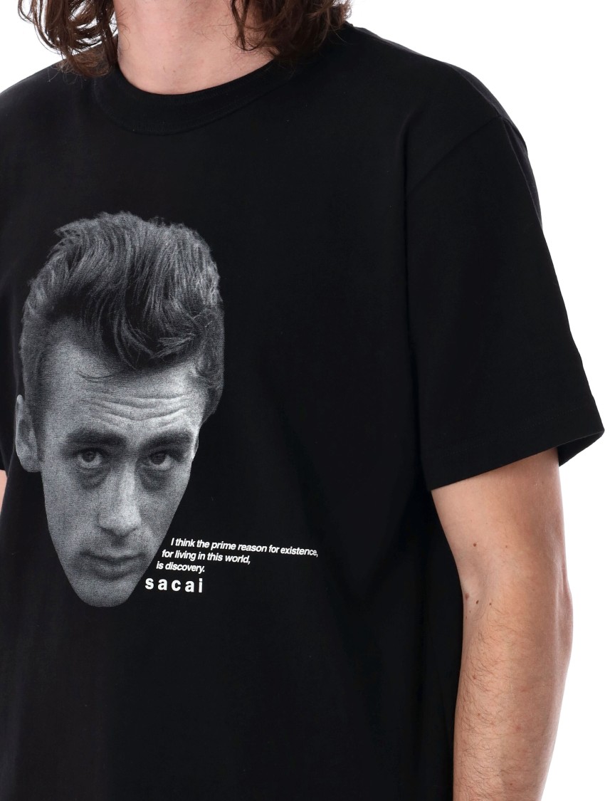 Shop Sacai Jamed Dean T-shirt In Black