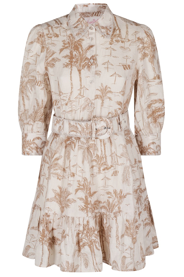 Mc2 Saint Barth Beige Daisi Mini Dress