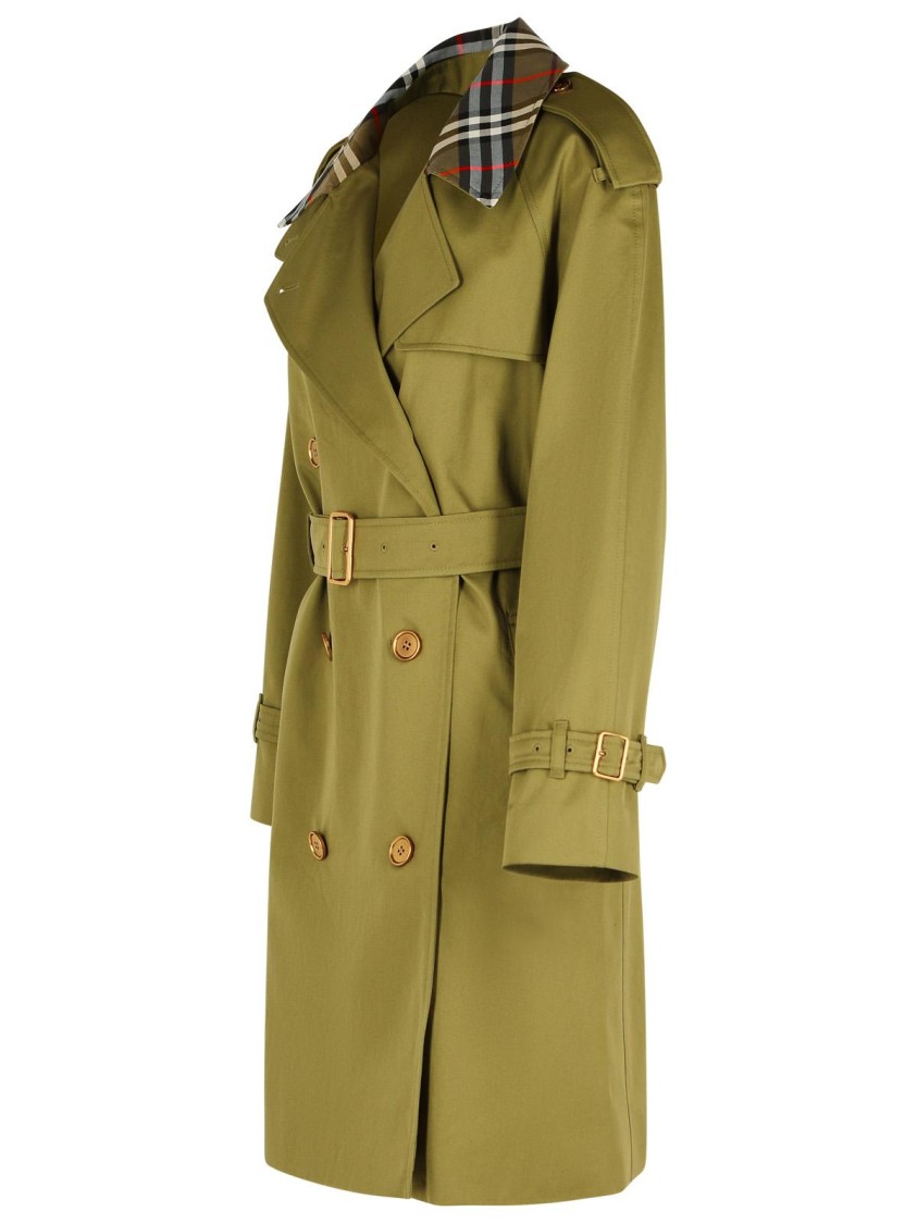Burberry Castleford Check-collar Belted Double-breasted Trench Coat