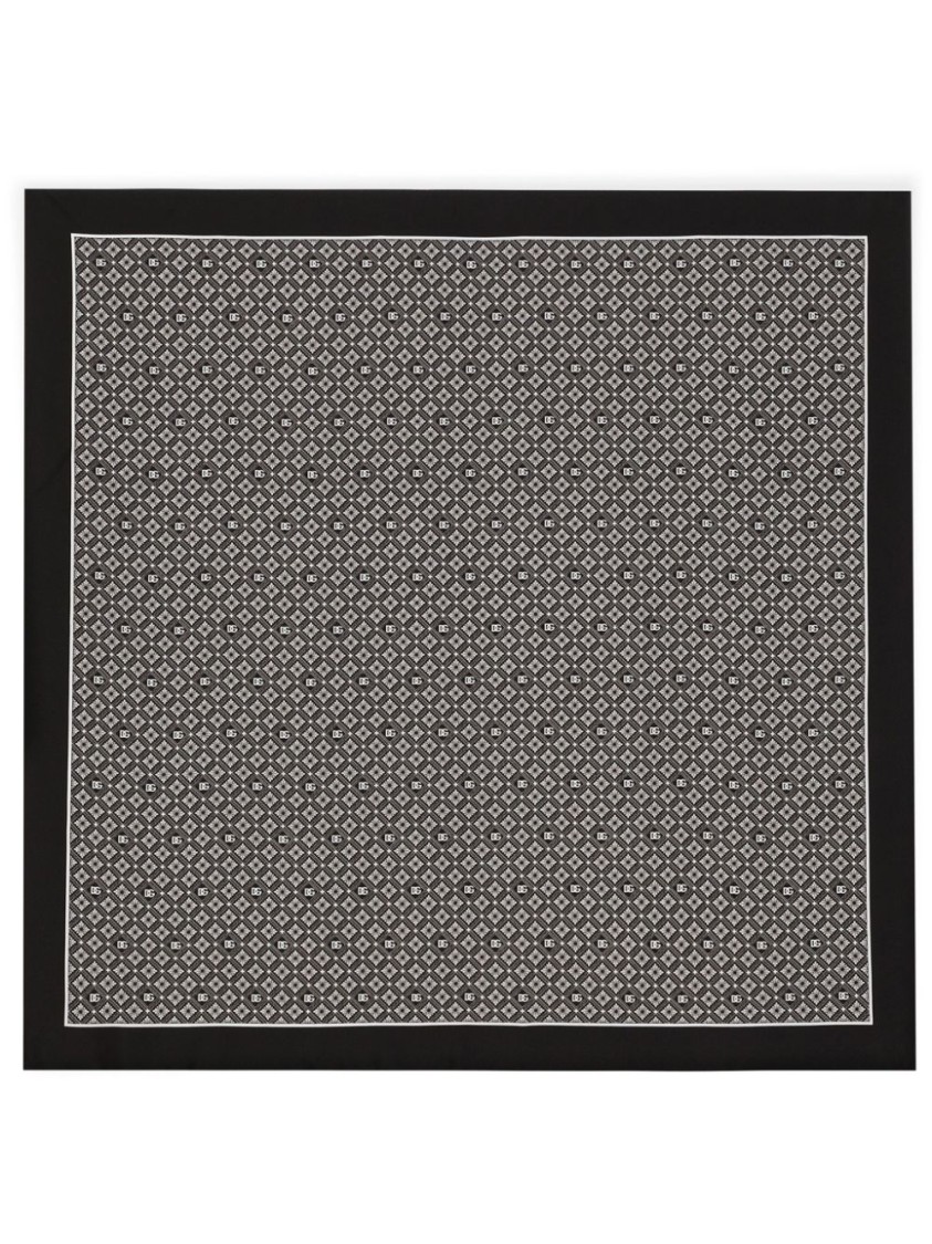 Dolce & Gabbana Square Scarf With All-over Logo Print