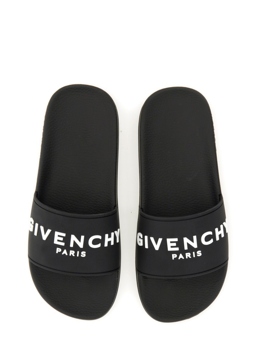 Givenchy 4g Leather-trimmed Embroidered Raffia Slides